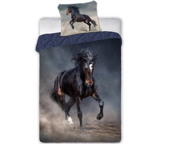 Animal Pictures Housse de couette Cheval Noir 140 x 200 + 70 x 90 Coton