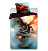 Draak Dekbedovertrek Fire Dragon - Eenpersoons - 140  x 200 cm - Katoen