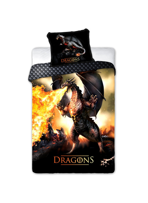 Draak Dekbedovertrek Dragons 140 x 200 + 70 x 90 Katoen