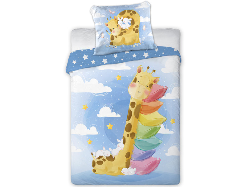 Cuddles BABY Bettbezug, Giraffe - 100 x 135 cm - Baumwolle