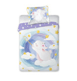 Cuddles Housse de couette BABY, Lapin - 100 x 135 cm - Coton