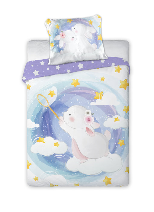 Cuddles BÉBÉ Housse de couette Lapin 100 x 135 cm Coton