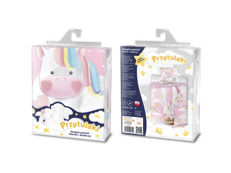 Cuddles BABY Bettbezug, Einhorn - 100 x 135 cm - Baumwolle