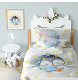 Cuddles BABY Bettbezug, Pinguin - 100 x 135 cm - Baumwolle