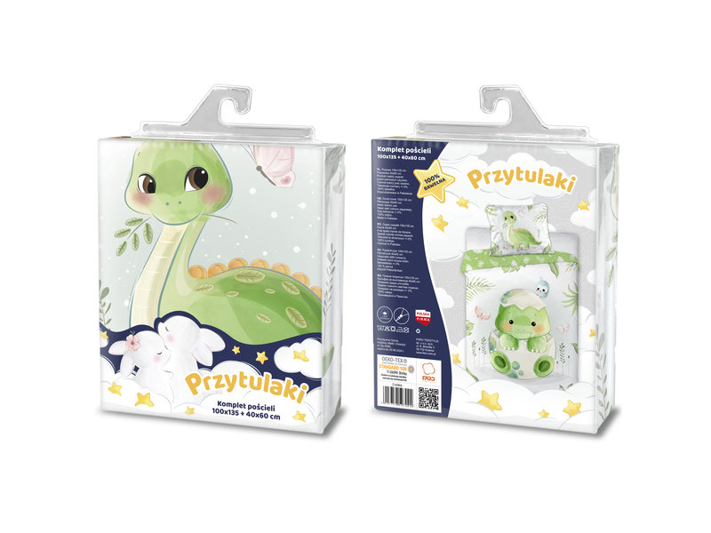 Cuddles BABY Duvet cover, Dinosaur - 100 x 135 cm - Cotton