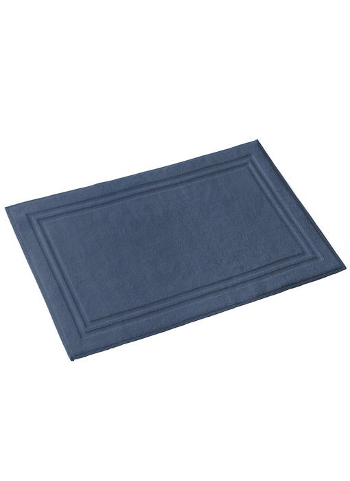 Moodit Badematte König Navy Blue 60 x 100 cm Baumwolle