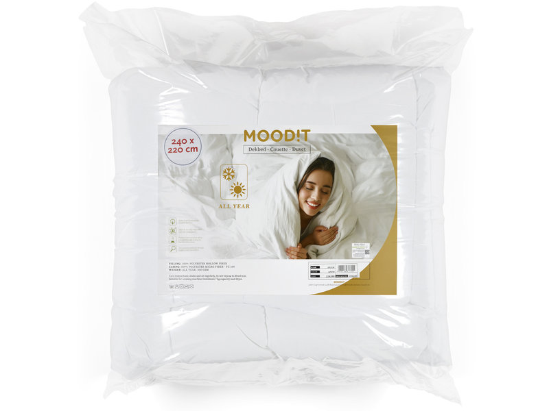 Moodit Dekbed Winston - Hotelmaat Extra Lang - 260 x 240 cm - Polyestervulling