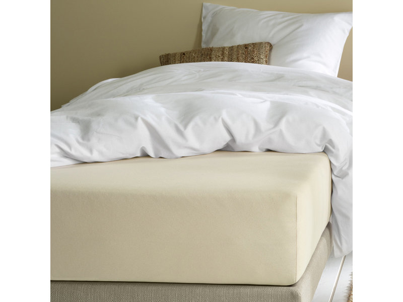 Moodit Fitted sheet Alina Sand - 180 x 200 cm - Cotton Jersey
