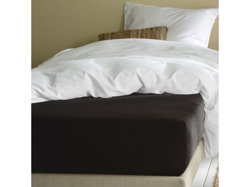 Moodit Fitted sheet Alina Black - 180 x 200 cm - Cotton Jersey