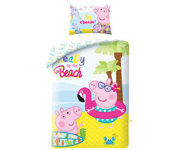 Peppa Pig Dekbedovertrek Ready for the Beach 140 x 200 cm + 70 x 90 cm, Katoen