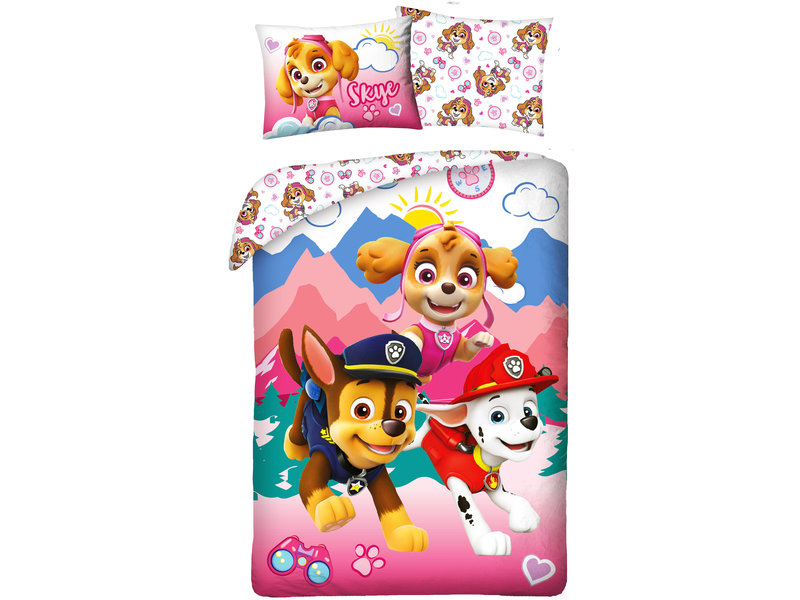 PAW Patrol Housse de couette Skye - Simple - 140 x 200 cm - Coton