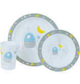 Space Breakfast set Rocket - 3 pieces - Polypropylene