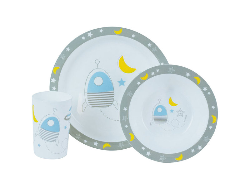 Space Breakfast set Rocket - 3 pieces - Polypropylene