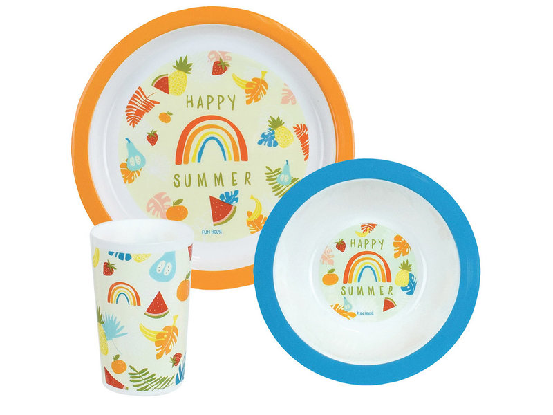 Fruity's Breakfast set Happy Summer - 3 pieces - Polypropylene