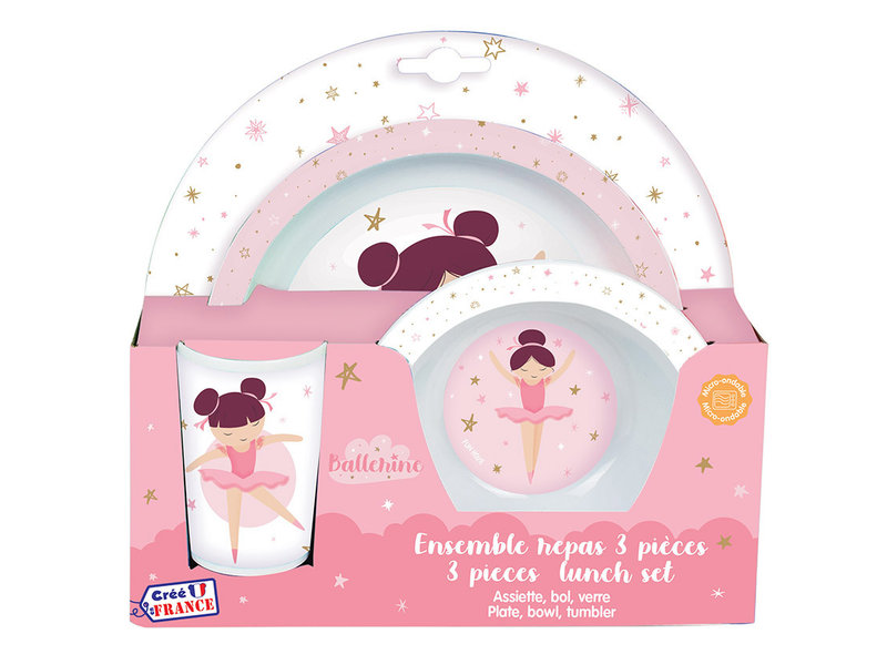 Ballerina Set petit-déjeuner Plié - 3 pièces - Polypropylène