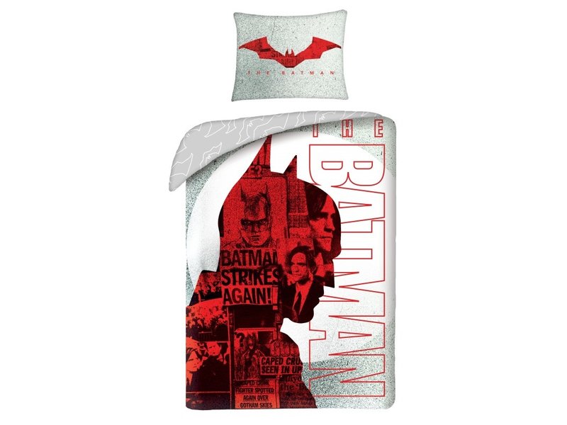 Batman Housse de couette, Caped Crusader - Simple - 140 x 200 cm - Coton