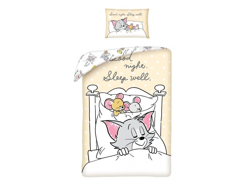 Tom and Jerry BABY Dekbedovertrek Sleep Well - 100 x 135 cm - Katoen