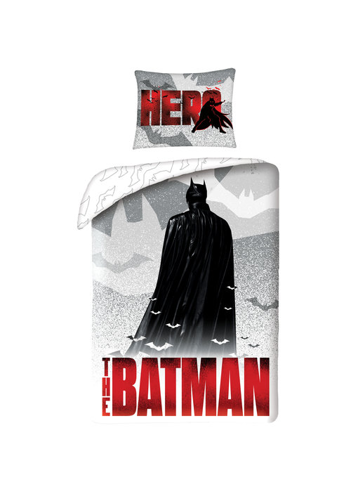 Batman Housse de couette Hero 140 x 200 + 70 x 90 cm Coton