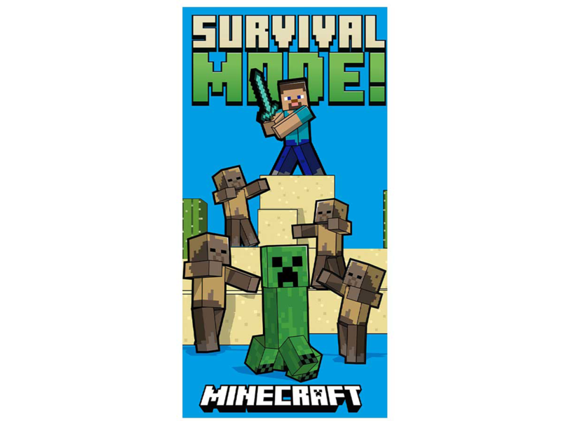 Minecraft Serviette de plage, Survival Mode - 70 x 140 cm - Polyester