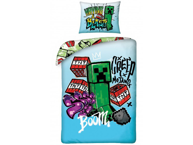 Minecraft Duvet cover, Having a Blast - Single - 140 x 200 cm - Cotton