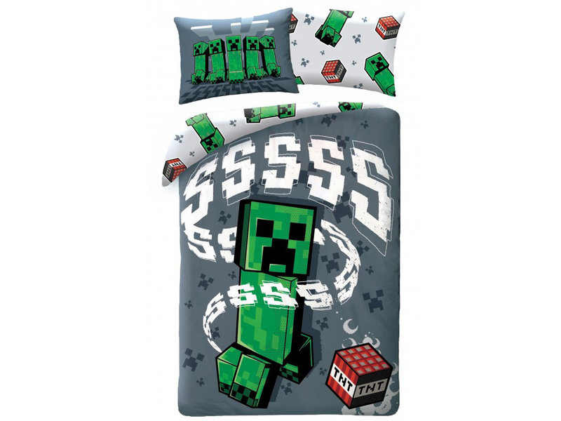 Minecraft Dekbedovertrek TNT - 140 x 200 + 70 x 90 cm - Katoen