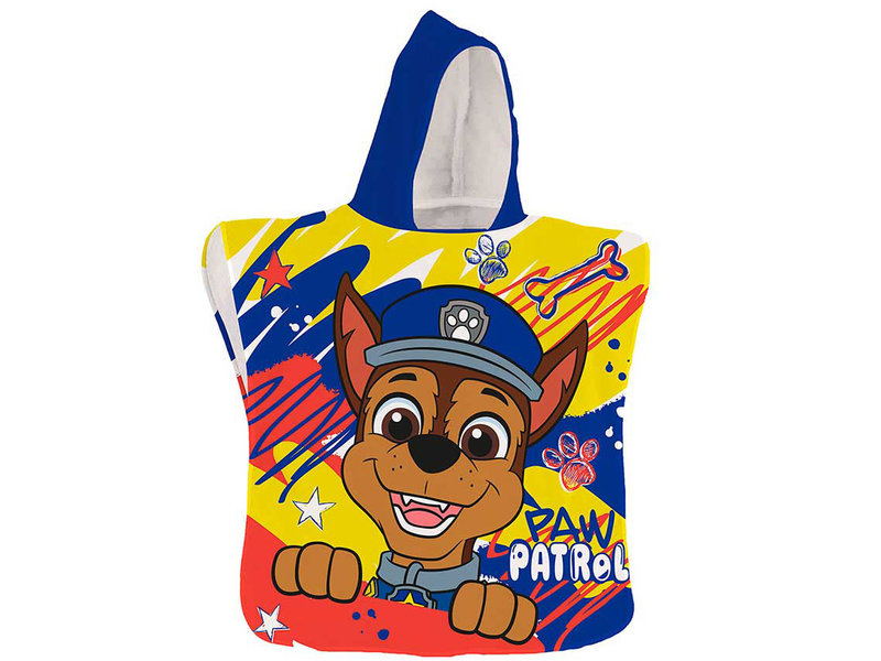 PAW Patrol Poncho, Chase - 50 x 100 cm - Polyester