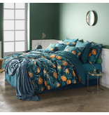 De Witte Lietaer Housse de couette Satin Bird of Paradise - Double - 200 x 200/220 cm - Vert