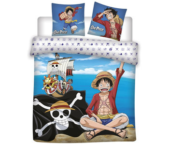 One Piece Housse de couette Pirate 240 x 220 + 65 x 65 cm Coton