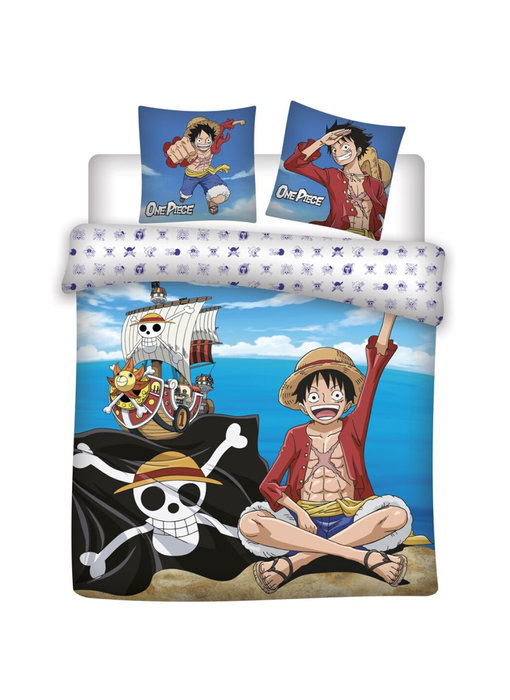 One Piece Dekbedovertrek Pirate 240 x 220 + 65 x 65 cm Katoen