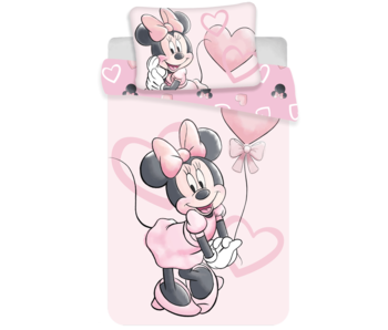 Disney Minnie Mouse BABY Dekbedovertrek Pink Heart 100 x 135 cm Katoen