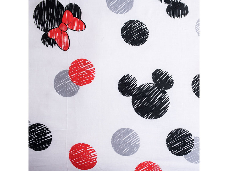 Disney Minnie & Mickey Mouse Housse de couette, Love - Seul - 140 x 200 cm - Coton