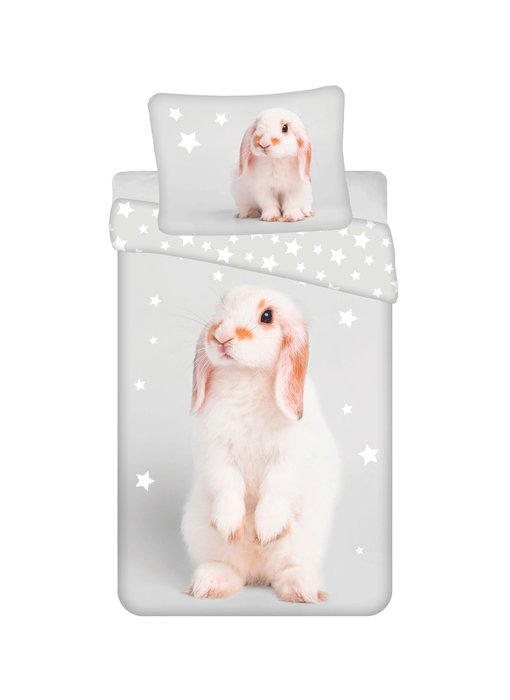 Animal Pictures Housse de couette Lapin 140 x 200 cm 70 x 90 cm Coton