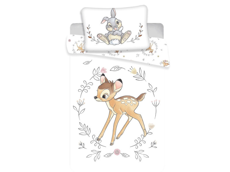 Disney Bambi Bettbezug, Circle – Einzelbett – 140 x 200 cm – Baumwolle