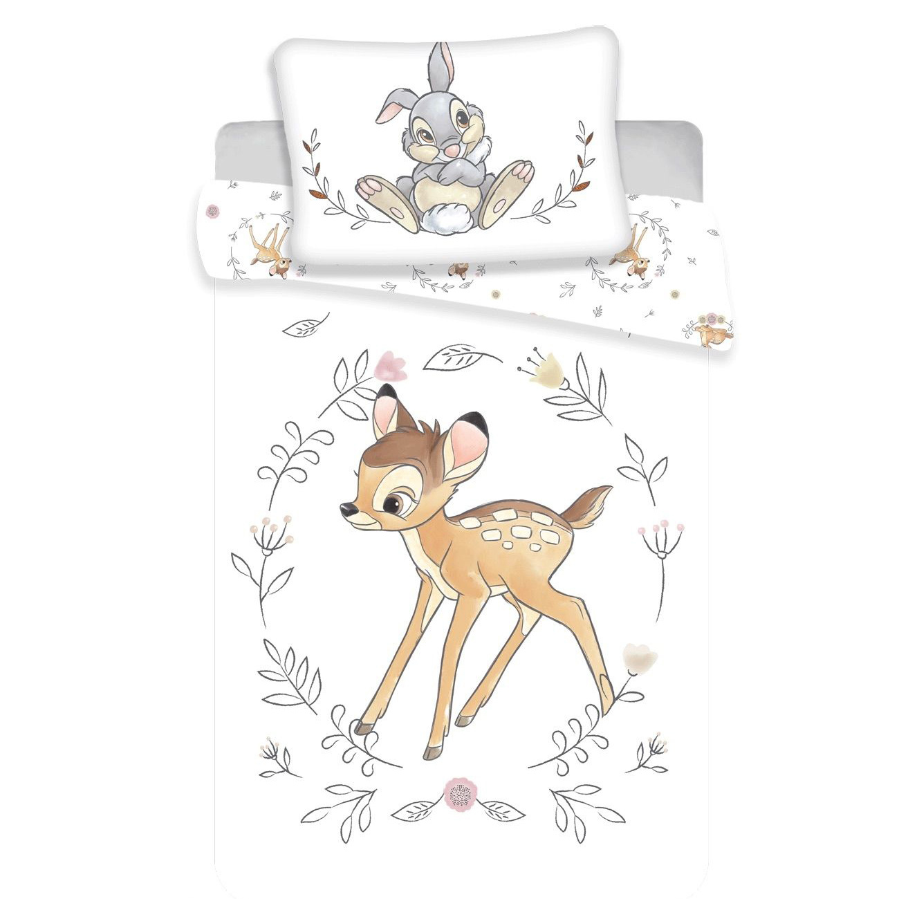 systematisch Vervreemden Emulatie Disney Bambi dekbedovertrek 140 x 200 cm / 70 x 90 cm - Katoen -  SimbaShop.nl