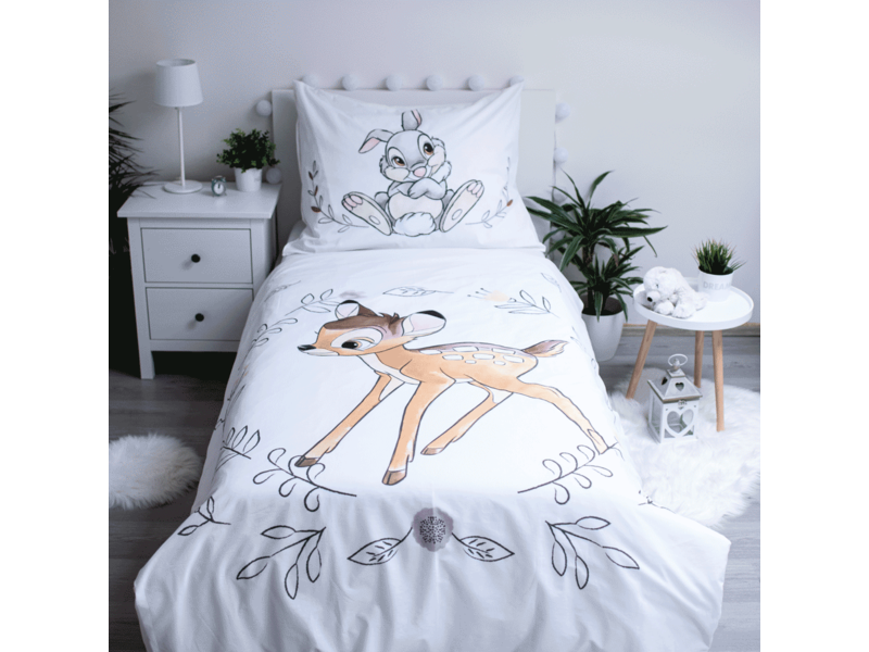 Disney Bambi Bettbezug, Circle – Einzelbett – 140 x 200 cm – Baumwolle