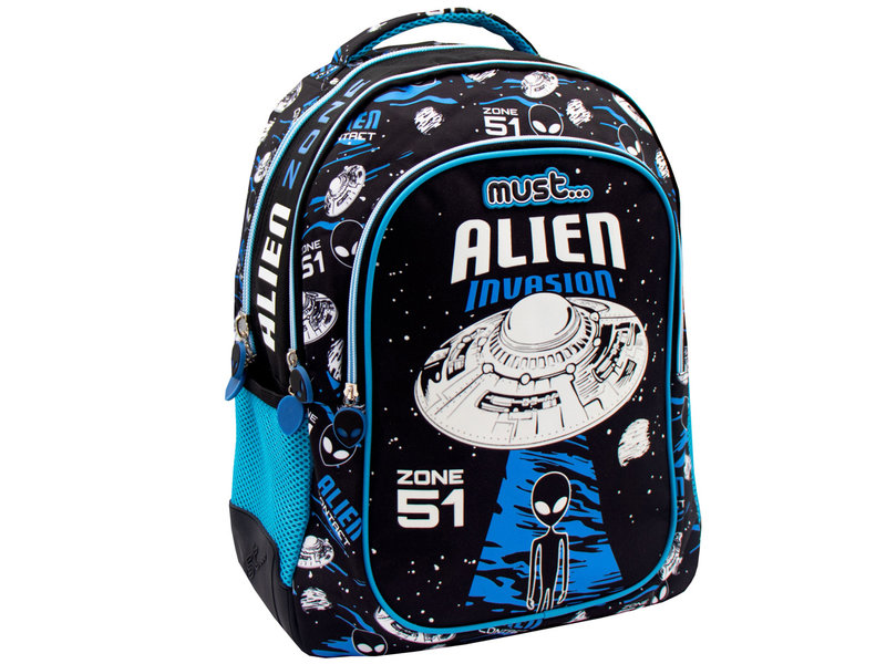 Must Sac à dos Alien Invasion - Glow in the Dark - 43 x 32 x 18 cm - Polyester