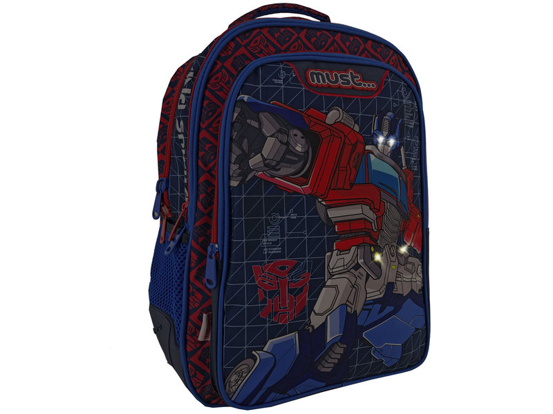 Backpack, Optimus Prime LED - 43 x 32 x 18 cm - Polyester
