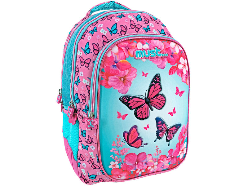 Must Rucksack, 3D-Schmetterling - 43 x 32 x 18 cm - Polyester