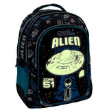 Must Rugzak Alien Invasion - Glow in the Dark - 43 x 32 x 18 cm - Polyester