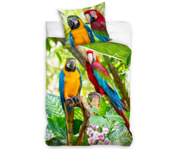 Animal Pictures Duvet cover Parrot 140 x 200 + 60 x 70 cm Cotton