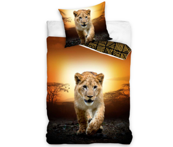 Animal Pictures Housse de couette Lion 140 x 200 + 60 x 70 cm Coton