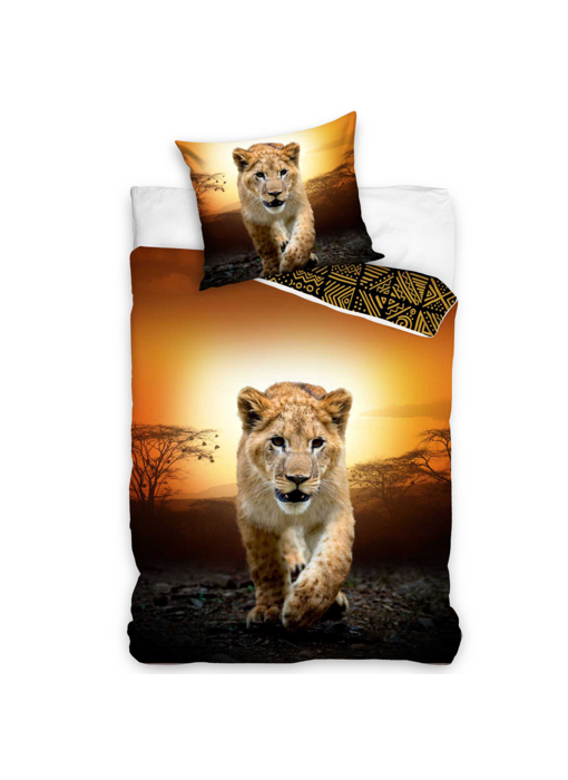 Animal Pictures Housse de couette Lion 140 x 200 + 60 x 70 cm Coton