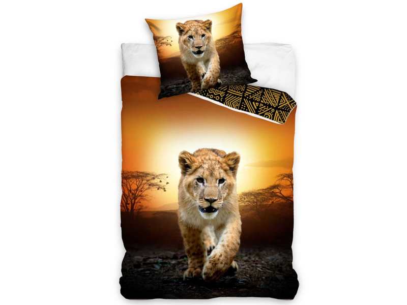 Animal Pictures Housse de couette Lion - Seul - 140 x 200 cm - Coton