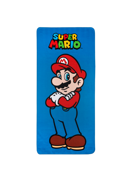Super Mario Serviette de plage Bleu 80 x 170 cm Polyester