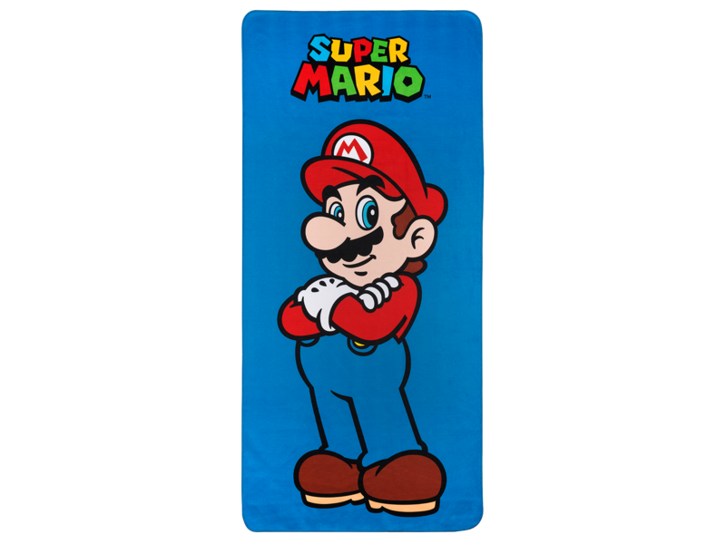 Super Mario Serviette de plage Bleu - 80 x 170 cm - Polyester