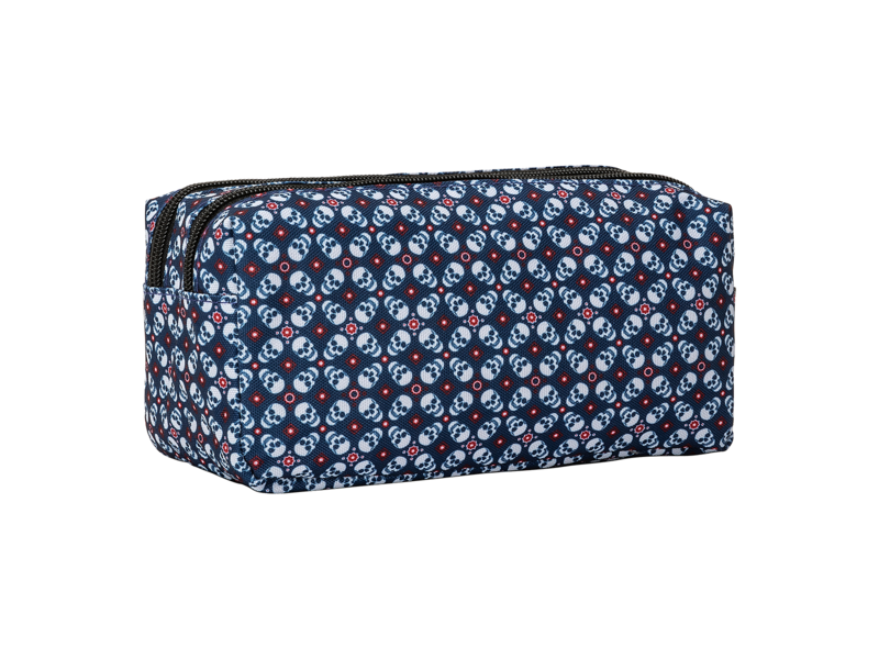 Comix Pencil case, Skulls - 21 x 12 x 9 cm - Polyester