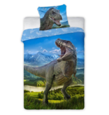 Dinosaurus Dekbedovertrek T-Rex - Eenpersoons - 140  x 200 cm - Katoen