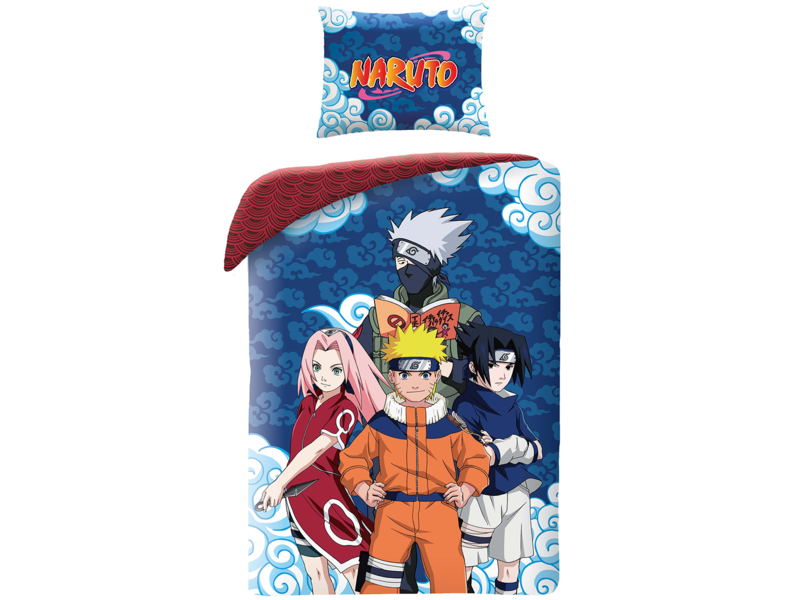 Naruto Bettbezug Wolken - 140 x 200 + 70 x 90 cm - Baumwolle