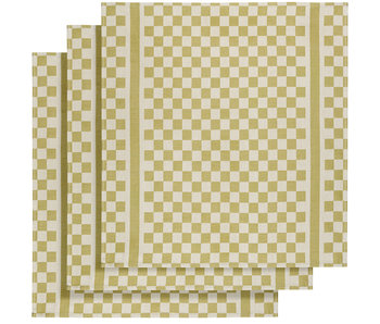 De Witte Lietaer Tea towel Groom-A Yellowgreen 3 pieces 65 x 70 cm