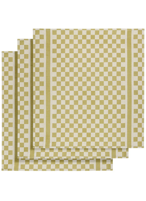 De Witte Lietaer Tea towel Groom-A Yellowgreen 3 pieces 65 x 70 cm